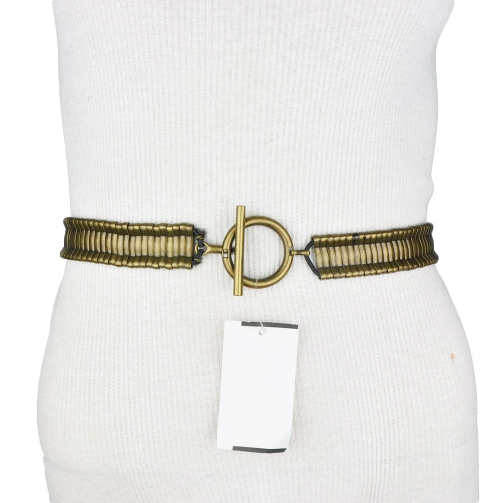 Blake Bronze Metallic Stretch Chain Belt